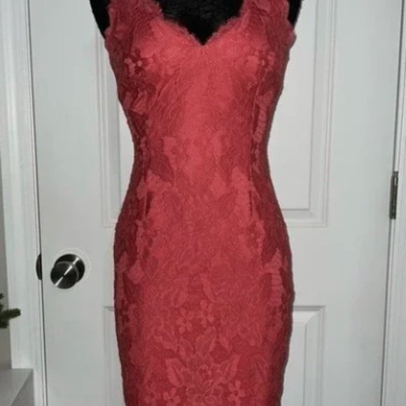 Adrianna Papell - Floral Lace V-Neck - Sz 4 - Picture 5 of 5